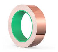 AOKITO 20m x 30mm Nastro Lamina Rame, Rame Foil Tape, Nastro in Schermatura EMI, Nastro Bifacciale Conduttivo in Pellicola di Rame, per Messa a Terra, Saldatura e Difesa Dalle Lumache ecc