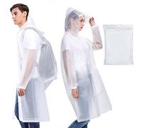 AOKITO Poncho Antipioggia per Donna e Uomo - Impermeabile Riutilizzabile Impermeabile, Mantella Antipioggia in Materiale EVA Traspirante per Escursionismo, Ciclismo, Campeggio e Viaggi (Trasparente)