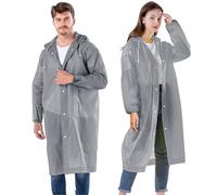 AOKITO Poncho Antipioggia per Donna e Uomo - Impermeabile Riutilizzabile Impermeabile, Mantella Antipioggia in Materiale EVA Traspirante per Escursionismo, Ciclismo, Campeggio e Viaggi (Grigio)