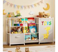 Aokitsink Libreria Montessori a 3 lati per bambini, libreria per bambini e giocattoli, con cassetto, in metallo robusto, organizer per bambini, per camere dei bambini, sala giochi e asilo