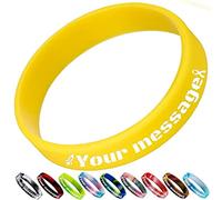 Aokizkdzsw Braccialetti Personalizzabili Bambini Gomma,Braccialetto Personalizzati Bulk in Silicone Incisi per Eventi e Feste,Marketing e Sensibilizzazione,Regali per Coppie Uomini e Donne