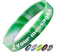 Aokizkdzsw Braccialetti Personalizzabili Bambini Gomma,Braccialetto Personalizzati Bulk in Silicone Incisi per Eventi e Feste,Marketing e Sensibilizzazione,Regali per Coppie Uomini e Donne