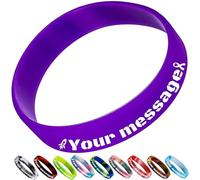 Aokizkdzsw Braccialetti Personalizzabili Bambini Gomma,Braccialetto Personalizzati Bulk in Silicone Incisi per Eventi e Feste,Marketing e Sensibilizzazione,Regali per Coppie Uomini e Donne