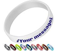 Aokizkdzsw Braccialetti Personalizzabili Bambini Gomma,Braccialetto Personalizzati Bulk in Silicone Incisi per Eventi e Feste,Marketing e Sensibilizzazione,Regali per Coppie Uomini e Donne