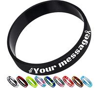 Aokizkdzsw Braccialetti Personalizzabili Bambini Gomma,Braccialetto Personalizzati Bulk in Silicone Incisi per Eventi e Feste,Marketing e Sensibilizzazione,Regali per Coppie Uomini e Donne