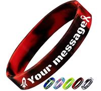 Aokizkdzsw Braccialetti Personalizzabili Bambini Gomma,Braccialetto Personalizzati Bulk in Silicone Incisi per Eventi e Feste,Marketing e Sensibilizzazione,Regali per Coppie Uomini e Donne