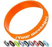 Aokizkdzsw Braccialetti Personalizzabili Bambini Gomma,Braccialetto Personalizzati Bulk in Silicone Incisi per Eventi e Feste,Marketing e Sensibilizzazione,Regali per Coppie Uomini e Donne