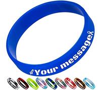 Aokizkdzsw Braccialetti Personalizzabili Bambini Gomma,Braccialetto Personalizzati Bulk in Silicone Incisi per Eventi e Feste,Marketing e Sensibilizzazione,Regali per Coppie Uomini e Donne
