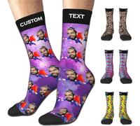Aokizkdzsw Calzini Personalizzati con Foto, Personalizzate Calzini Uomo Idee Regalo Calzini Divertenti per le Degli di Natale