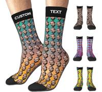 Aokizkdzsw Calzini Personalizzati con Foto, Personalizzate Calzini Uomo Idee Regalo Calzini Divertenti per le Degli di Natale