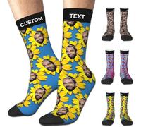 Aokizkdzsw Calzini Personalizzati con Foto, Personalizzate Calzini Uomo Idee Regalo Calzini Divertenti per le Degli di Natale