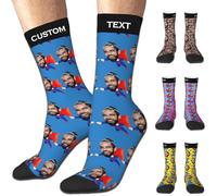 Aokizkdzsw Calzini Personalizzati con Foto, Personalizzate Calzini Uomo Idee Regalo Calzini Divertenti per le Degli di Natale