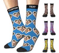 Aokizkdzsw Calzini Personalizzati con Foto, Personalizzate Calzini Uomo Idee Regalo Calzini Divertenti per le Degli di Natale