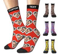 Aokizkdzsw Calzini Personalizzati con Foto, Personalizzate Calzini Uomo Idee Regalo Calzini Divertenti per le Degli di Natale