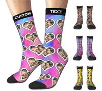 Aokizkdzsw Calzini Personalizzati con Foto, Personalizzate Calzini Uomo Idee Regalo Calzini Divertenti per le Degli di Natale