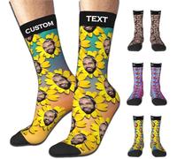 Aokizkdzsw Calzini Personalizzati con Foto, Personalizzate Calzini Uomo Idee Regalo Calzini Divertenti per le Degli di Natale