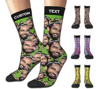 Aokizkdzsw Calzini Personalizzati con Foto, Personalizzate Calzini Uomo Idee Regalo Calzini Divertenti per le Degli di Natale
