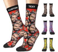Aokizkdzsw Calzini Personalizzati con Foto, Personalizzate Calzini Uomo Idee Regalo Calzini Divertenti per le Degli di Natale