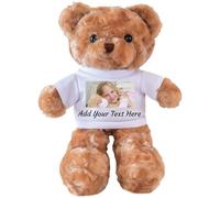 Aokizkdzsw Peluche personalizzato con foto, personalizzabile con testo/immagini, ideale per compleanni e Natale. Personalizzazione su entrambi i lati disponibile in due misure