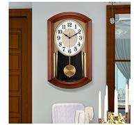 AOKLEY Orologio da Parete Vintage, Orologio a Pendolo in Legno da Parete con Movimento al Quarzo suoneria wenstminster, 52 * 30cm