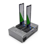 AOKO M.2/mSATA SSD Duplicator Cloner, PCIE NVMe/NGFF SSD Copier, USB C a NVMe SATA miniSATA docking station, M.2 Reader & Enclosure per entrambi (chiave M, B + M), supporta clone offline