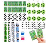 Aoksily 62 Pezzi Gadget Calcio Compleanno Bambini, Calcio Regalini Fine Festa Compleanno Bambino, Riempitivi di Pinata Kit Compleanno Calcio per Ragazzi e Ragazze