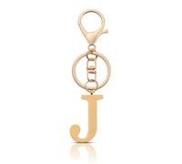 AOKSUNOVA Portachiavi da donna, Portachiavi con iniziali, con lettere dorate, regalo per donne, j