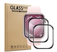 AOKUMA [2 pellicole protettive in vetro temperato per Apple Watch Series 9 45 mm, [vetro non temperato] Premium 3D Curved Edge Pellicola protettiva per schermo intero senza bordi, infrangibile (bordo