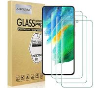AOKUMA [3 Pezzi Samsung Galaxy S21 FE 5G (Non per Samsung Galaxy S21 5G) Pellicola Protettiva Vetro Resistente agli Urti Resistente ai Graffi Vetro Temperato per Impronte Digitali, Durezza 9H