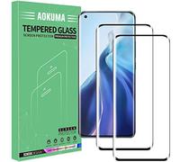 AOKUMA 3D Vetro Temperato Xiaomi Mi 11 /Mi 11 Pro, [2 Pezzi] Pellicola Protettiva Xiaomi Mi 11 /Mi 11 Pro 3D Vetro Temperato Antiurto Antigraffio e Anti-impronta, Durezza 9H(Bordo nero)