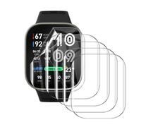 AOKUMA [5 Pezzi Pellicola Protettiva per Amazfit Bip Max,Pellicola Protettiva TPU Flessibile[Non Vetro],HD Trasparente,Antiurto Antigraffio e Anti-impronta