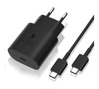 AOKUTDA Caricatore rapido USB C da 25 W per Samsung Galaxy S24 S23 S22 S21 Plus/FE/Ultra/S20 Plus, A55/A54/A53/A35/A15/A14/A05s, Z Fold 5/6 5G, Z Flip 6/5 (nero 1+1)