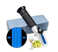 AOKUY Winegrower Refractometer, 0-32 Brix, 0-140 Oechsle, 0-27 KMW, compensazione automatica della temperatura (ATC), ideale per vino, birra e vino alla frutta