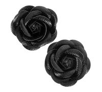 AOKWAWALIY 1 Paio Di Fermagli Per Scarpe Fiori Per Scarpe Neri Fermagli Per Decorativi Fai Da Te Rimovibili Fibbia Per Le Donne Festa Di Nozze Quotidiana