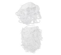 AOKWAWALIY 1 set di parrucche natalizie da barba, stivali di Babbo Natale, costumi da Babbo Natale, costume da Babbo Natale, decorazione per la testa di Natale, cosplay, barba, filo ad alta