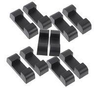 AOKWAWALIY 10 basi per scaffali per gioielli, base per gioielli, display rotante, scaffali galleggianti, per display, supporto per campioni, supporto piatto, in plastica, nero