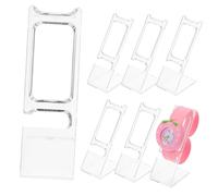 AOKWAWALIY 10 pz espositore trasparente per orologi in plastica rack per orologi da uomo supporto in plastica trasparente braccialetto espositore gioielli braccialetti stand orologio stand uomo