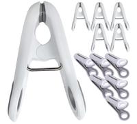 AOKWAWALIY 12 Mollette Da Bucato Antivento in Plastica 2.56 Pollici Clip Di Vestiti Multiuso Per Bucato Trapunte Asciugamani Sciarpe E Gonne Compatte E Resistenti