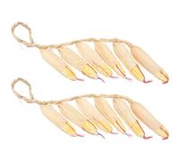 AOKWAWALIY 2 spiedini di mais simulati puntello vegetale finto mais artificiale verdure artificiali falso pannocchia di mais bocciolo decorazione botanica vegetale artificiale modello decorazione per