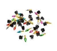 AOKWAWALIY 24pcs Campana Barba Pinzette Clip su Barba Palline Barba Palla di Natale Barba Palline Luci Barba Piccola Campana Mini Jingle Bells Viso Gioielli Campana Clip di Plastica Perline Bambino