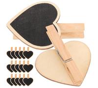 AOKWAWALIY 24pcs Tag Photo Holder Legno Cuore Clip Cuore Lavagna Clip Legno Lavagna Pioli Mini Cuore Foto Clip Messaggi Lavagna Clip Cuore Lavagna Tag Etichette Emblemi Note Amore