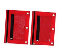 AOKWAWALIY 2pcs Raccoglitore Astuccio Matite Sacchetto di Immagazzinaggio Della Chiusura Lampo Matita Contenitore Raccoglitore Della Matita Sacchetto 3 Fori Piccolo Sacchetto Decorativo Cartelle