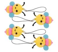 AOKWAWALIY 4 pezzi di corda per cellulare con ciondolo a forma di ape, per cellulare, per il fai da te, per il cellulare, per il fai da te, per il cellulare, multicolore, 5.70X4.30X2.00CM