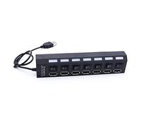 AOKWAWALIY 7 Hub USB Portatile Hub Dati Portatile Sottile Pratico Sdoppiatore USB Spina Sdoppiata Alta USB a Porte Hub USB per Uso Quotidiano Adattatore USB Interruttore Computer