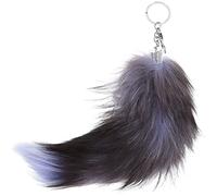 AOKWAWALIY Code di Volpe Realistiche Portachiavi Coda di Volpe Portachiavi Coda di Animale Finto Soffice Ciondolo con Animali