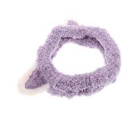 AOKWAWALIY Fascia Per Orecchie Di Gatto Volto Di Lavaggio Della Fascia Cerchietti Per Con Orecchie Di Gatto Fascia Per Orecchie Di Mucca Truccare La Fascia Viola,porpora Tessuto