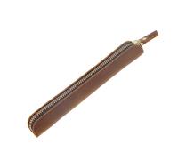 AOKWAWALIY Portapenne con chiusura lampo, in pelle, per astuccio, in vera pelle, mini astuccio portatile, piccolo astuccio in pelle, come mostrato nell'immagine., 19*3cm, Cartella portadocumenti
