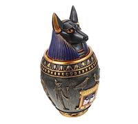 AOKWAWALIY vaso canopo Home decor arredamento vintage contenitore di cibo maschera di anubi ornamento arredamento d'epoca artigianato a tema egiziano antico unico ceneri urna