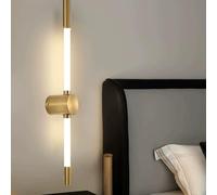 AoLa Applique da interno a LED lunga luce bianca calda 4000K colore oro lampada da parete moderna in alluminio con paralume in acrilico lampada da comodino lampada decorativa, 67cm, 8W