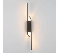 AoLa Applique da parete LED interni, Lampada da parete lunga dal design moderno e creativo a linee parallele nera illuminazione verso l'alto e verso il basso lampada da soggiorno decorativa,60CM